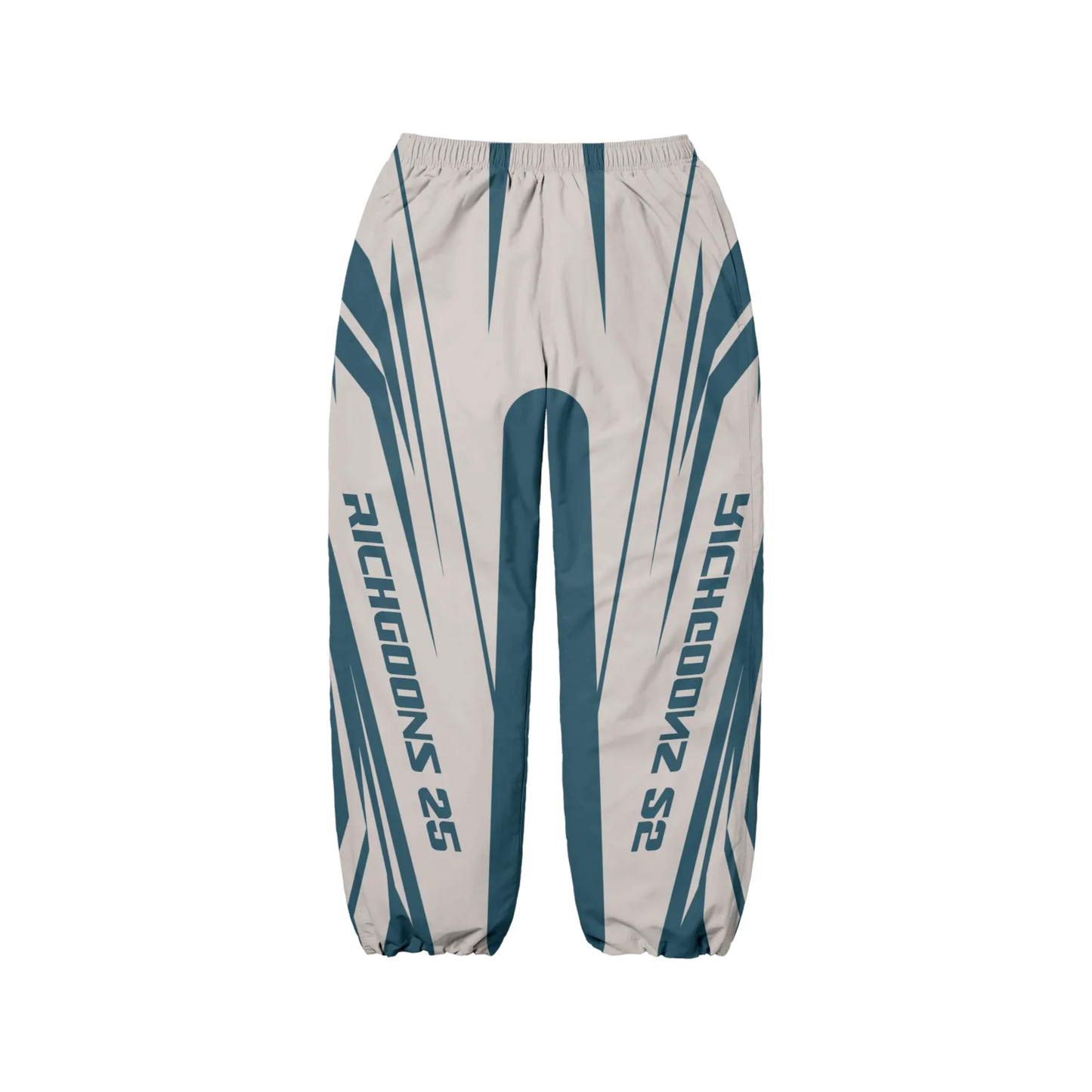 Grey & Teal Racer Pants
