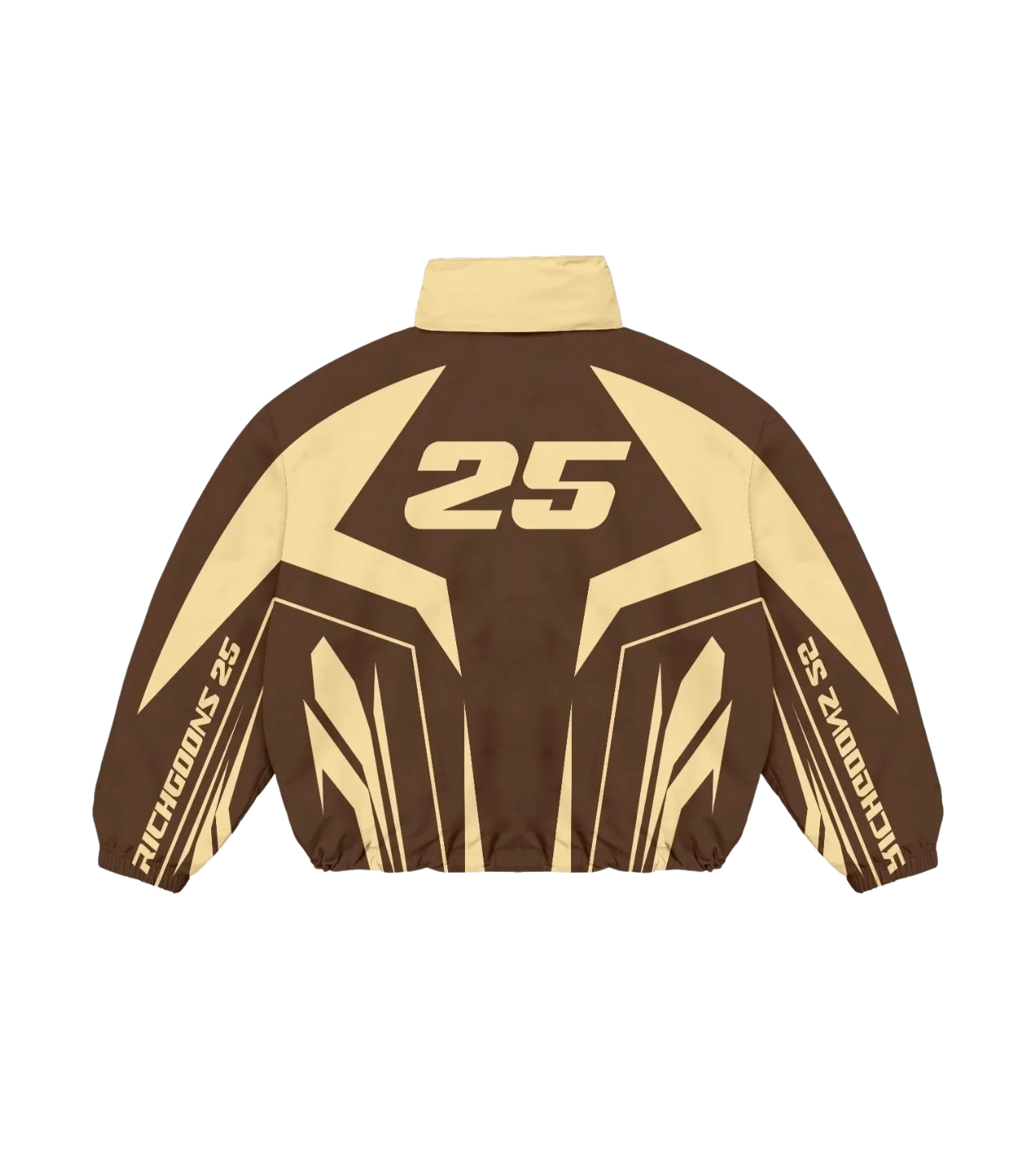 Cream & Brown Racer Jacket